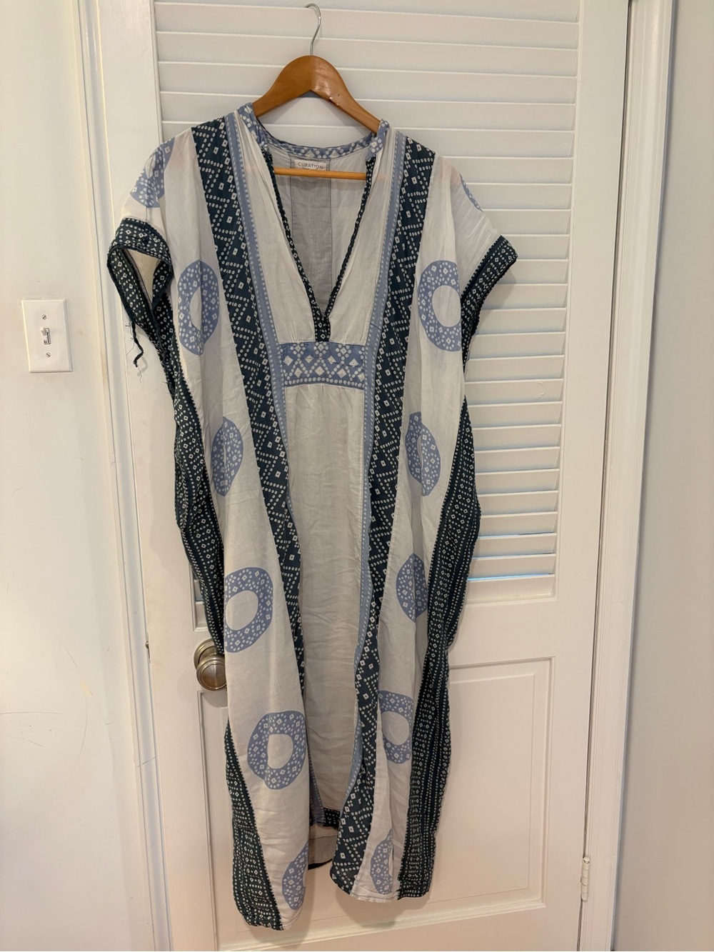 Emerson Fry Boho Indigo Printed Caftan Tunic* Read description!!